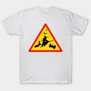 BLACK CAT AND A WITCH Halloween T-Shirt